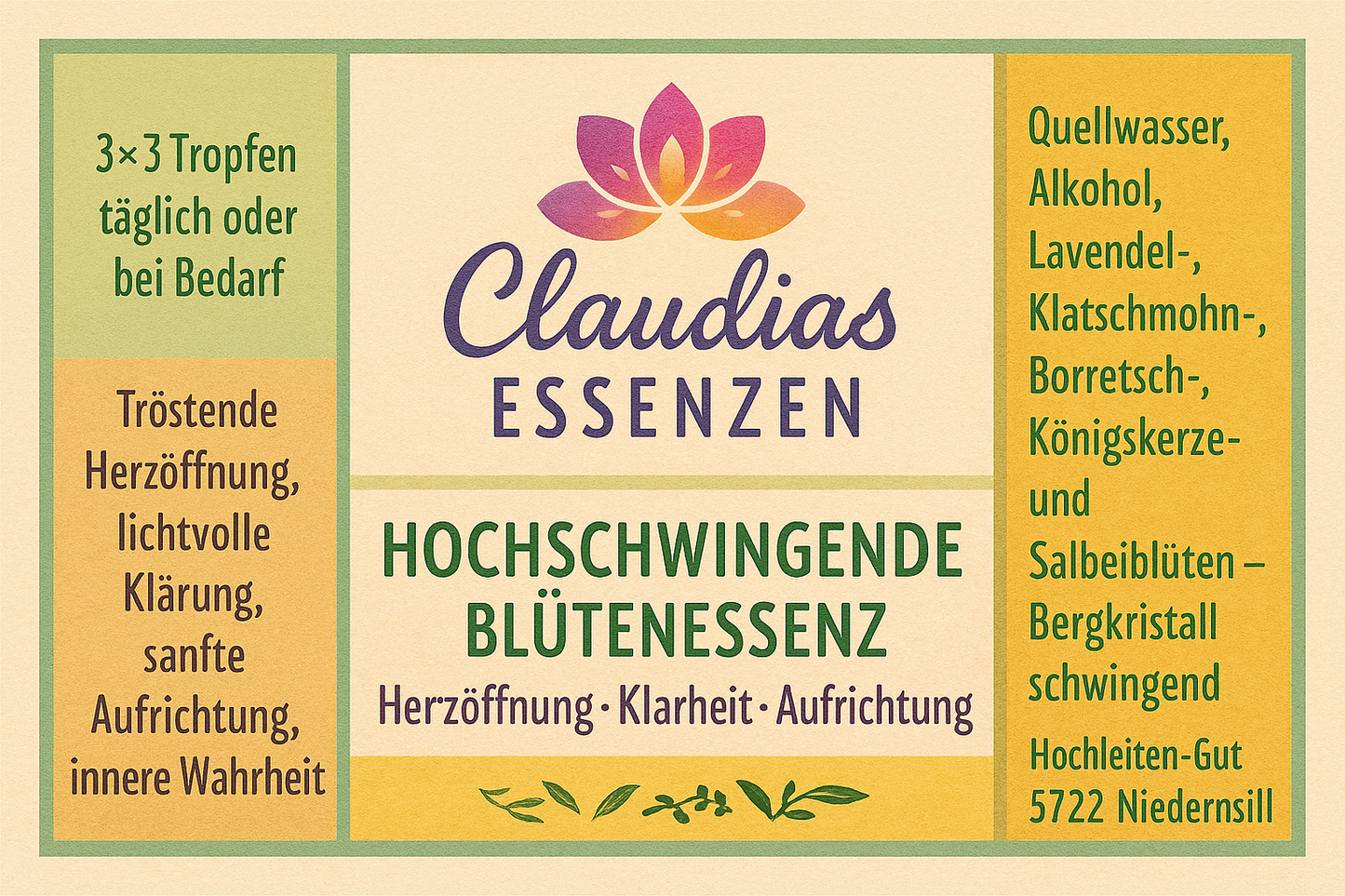 Hochschwingende Blütenessenz